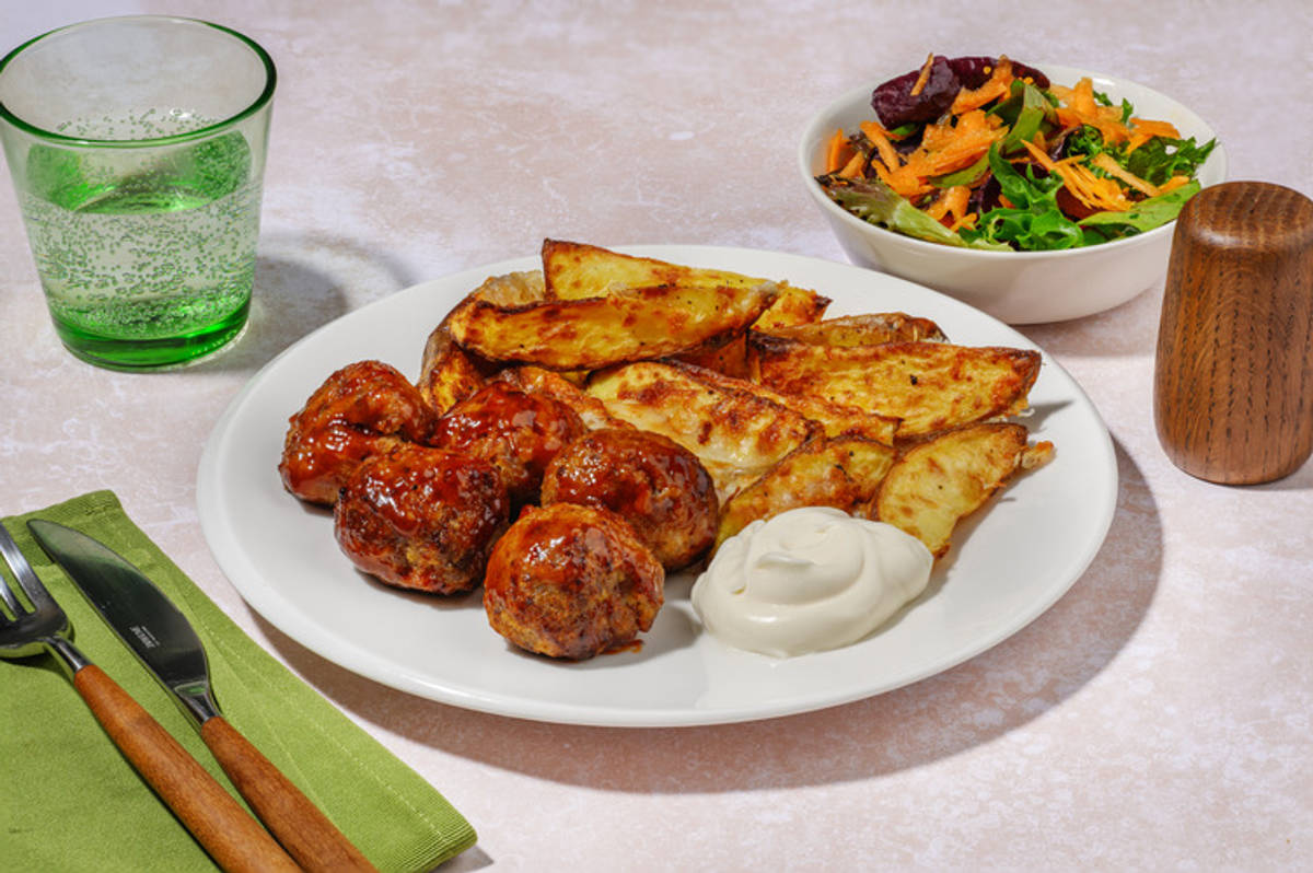 Polpette di carne alla glassa BBQ