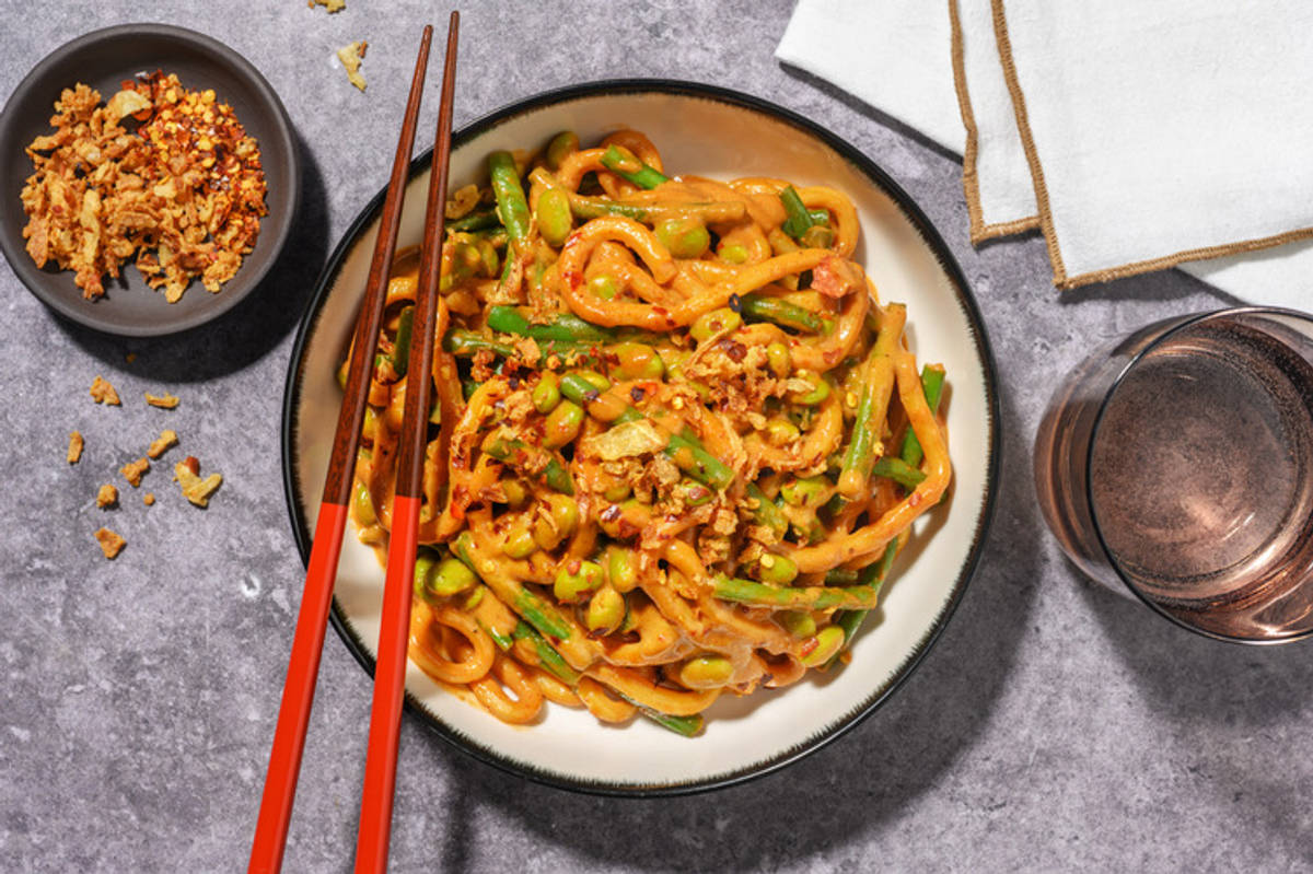 Udon Noodles in a Satay Sauce