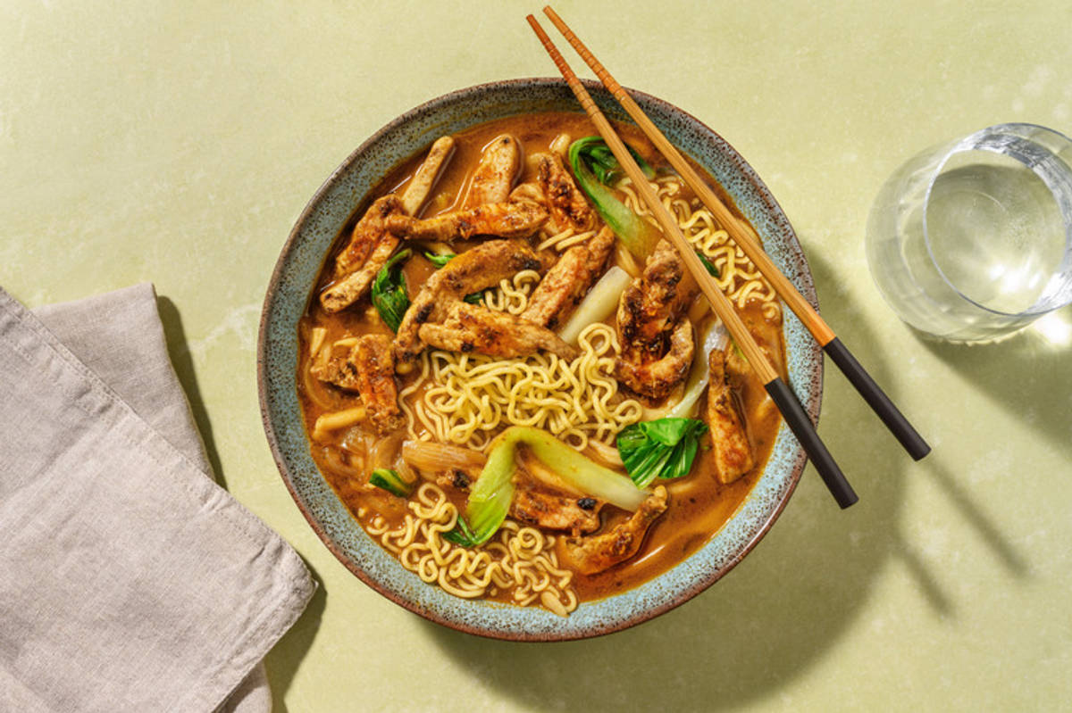 Ramen rojo: lomo adobado con miso