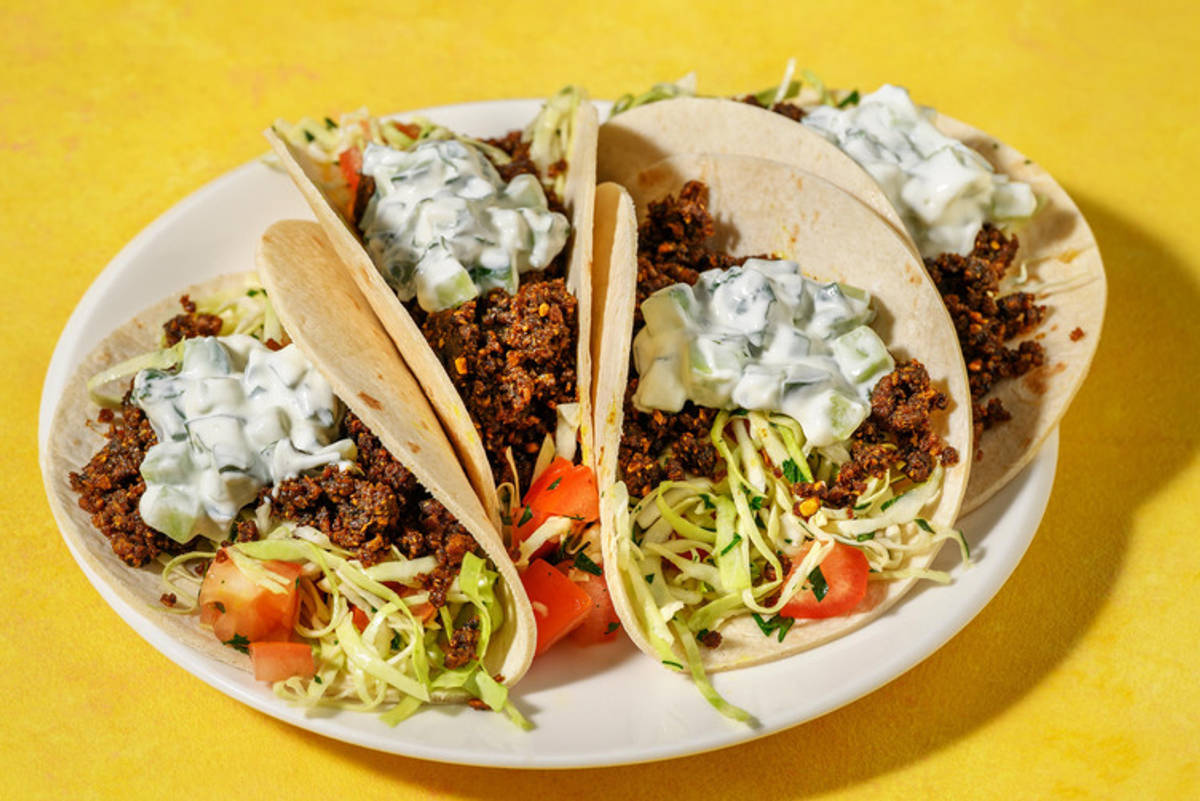 Vegetardeigtaco med indisk glaze