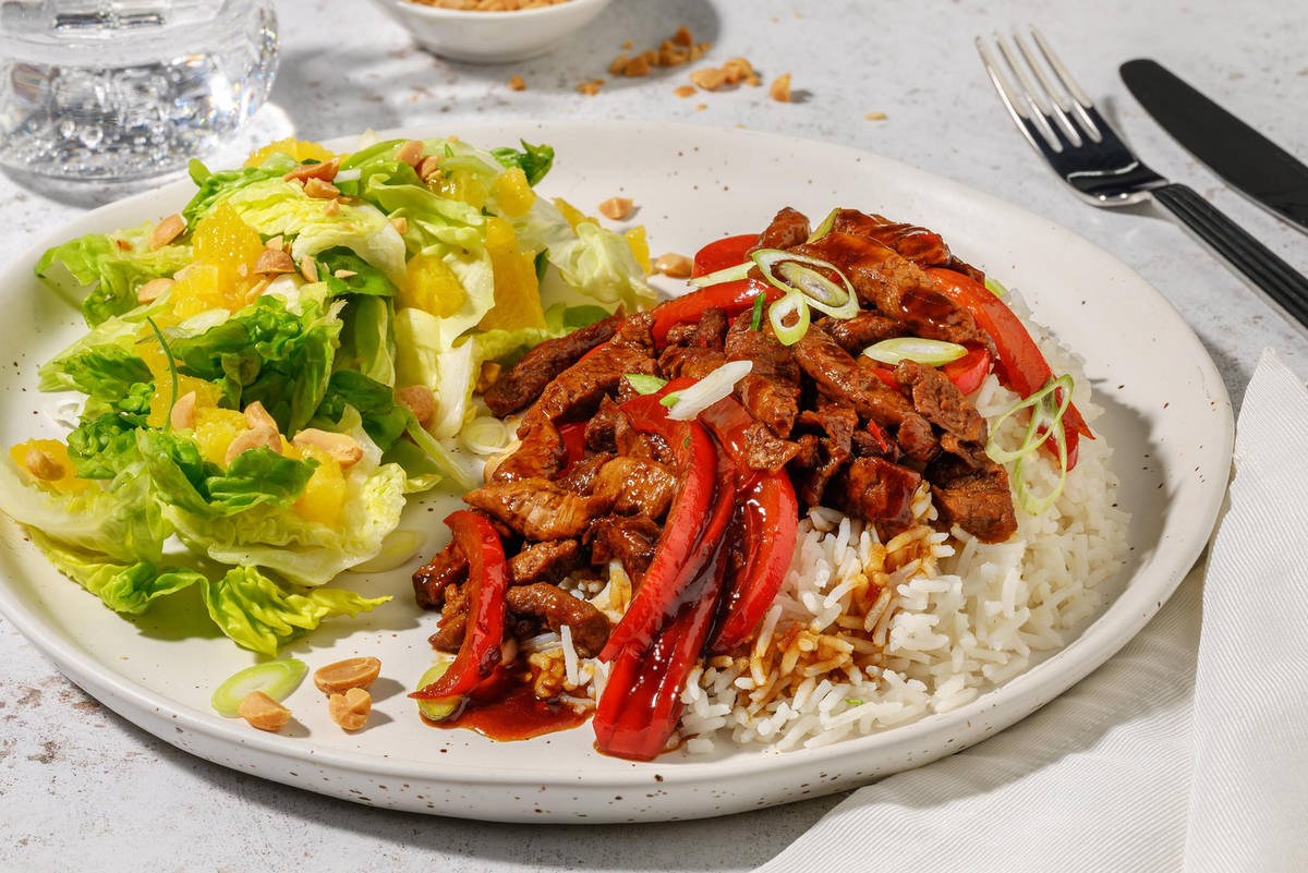 Bowl aux émincés végétariens façon bœuf en sauce teriyaki