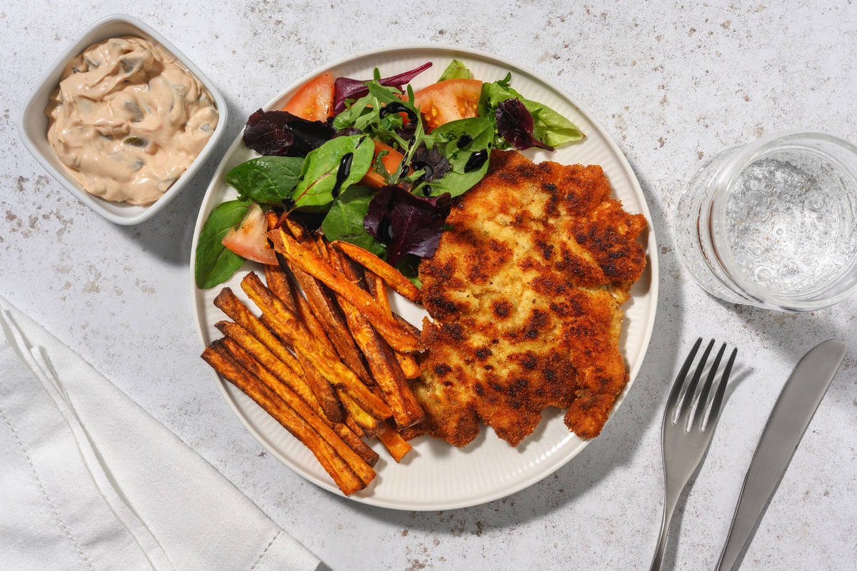 Crispy Chicken and Sweet Potato Chips