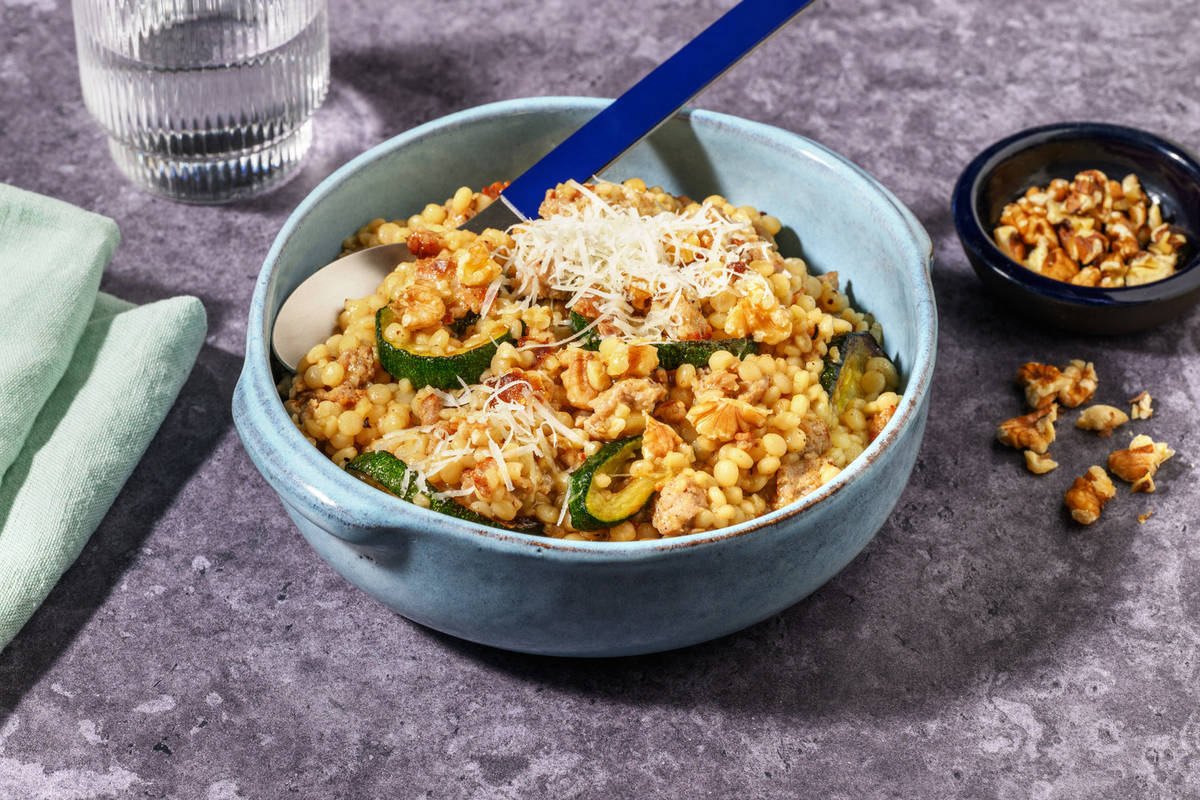 Couscous perlato al salmone e pecorino