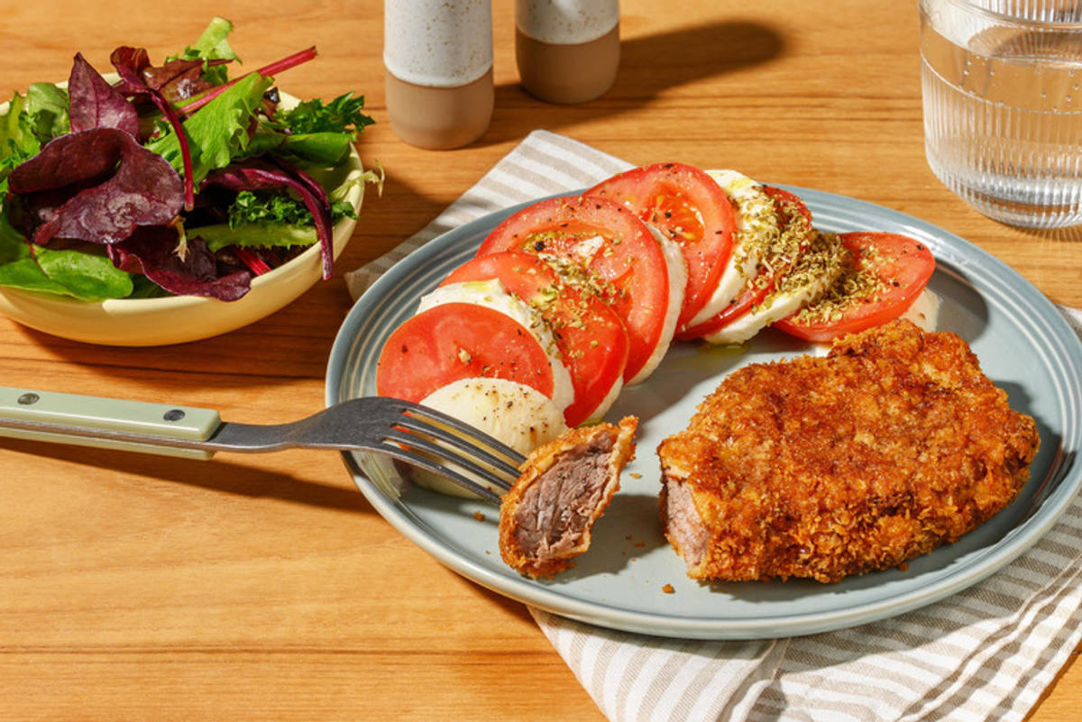 Cotoletta di scamone di manzo impanato