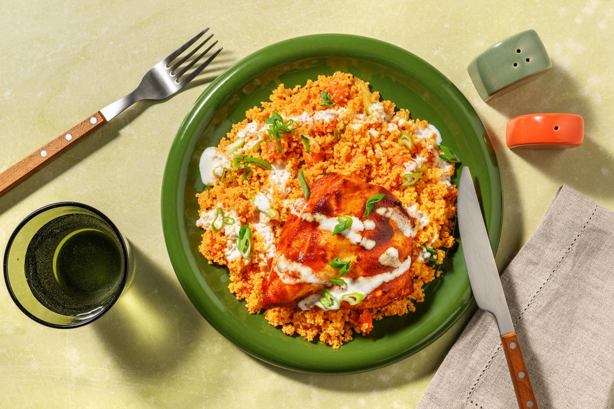 Hähnchenbrust in Harissa-Tomaten-Marinade