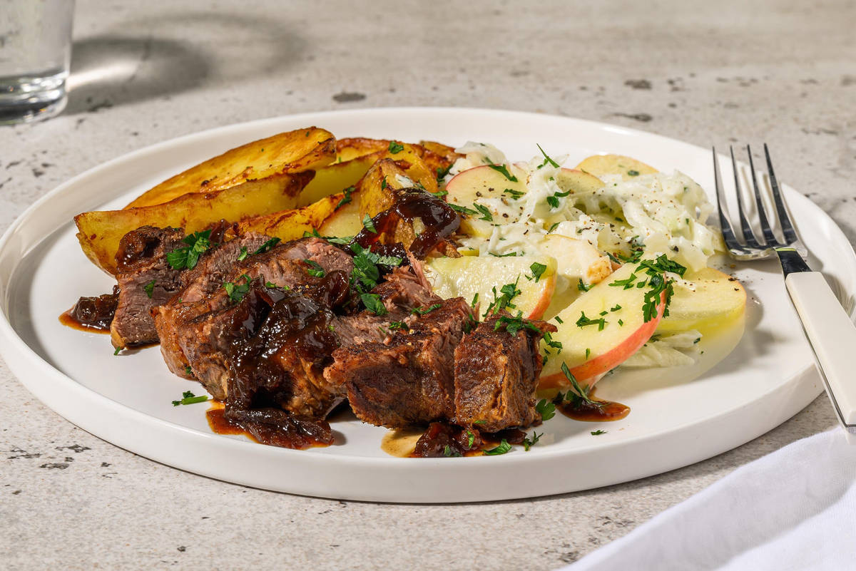 Endvogel met koolrabi-appelsalade