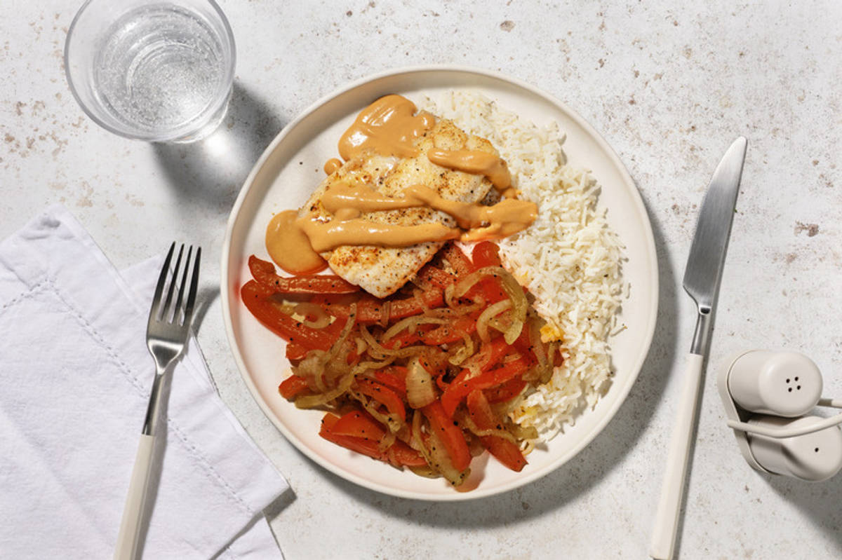 Extra de merluza con salsa cremosa de miso