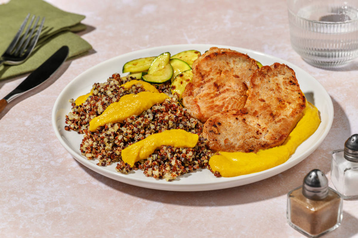Extra de lomo de cerdo con salsa de zanahoria