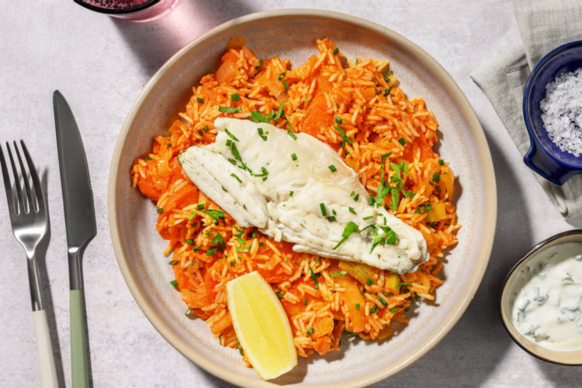 Tilapia auf Kräuterreis