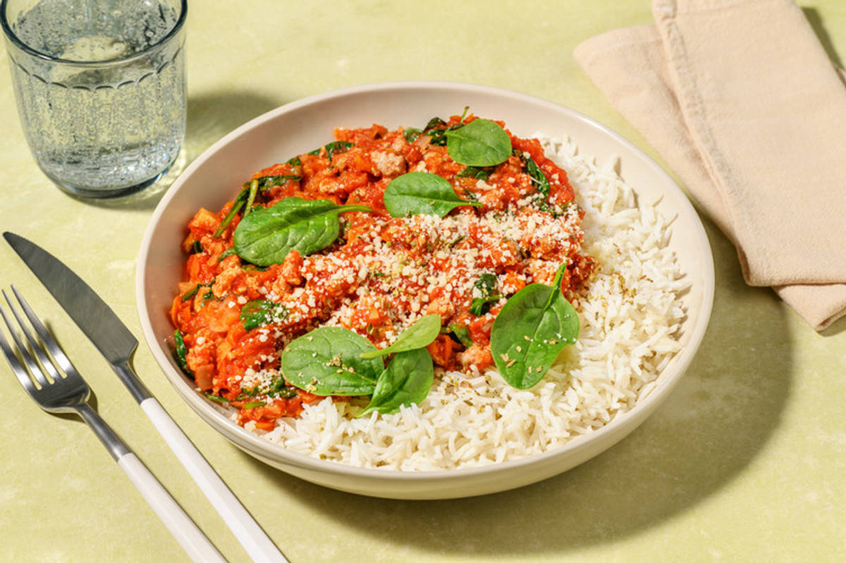 Boloñesa de carne picada de cerdo con pecorino