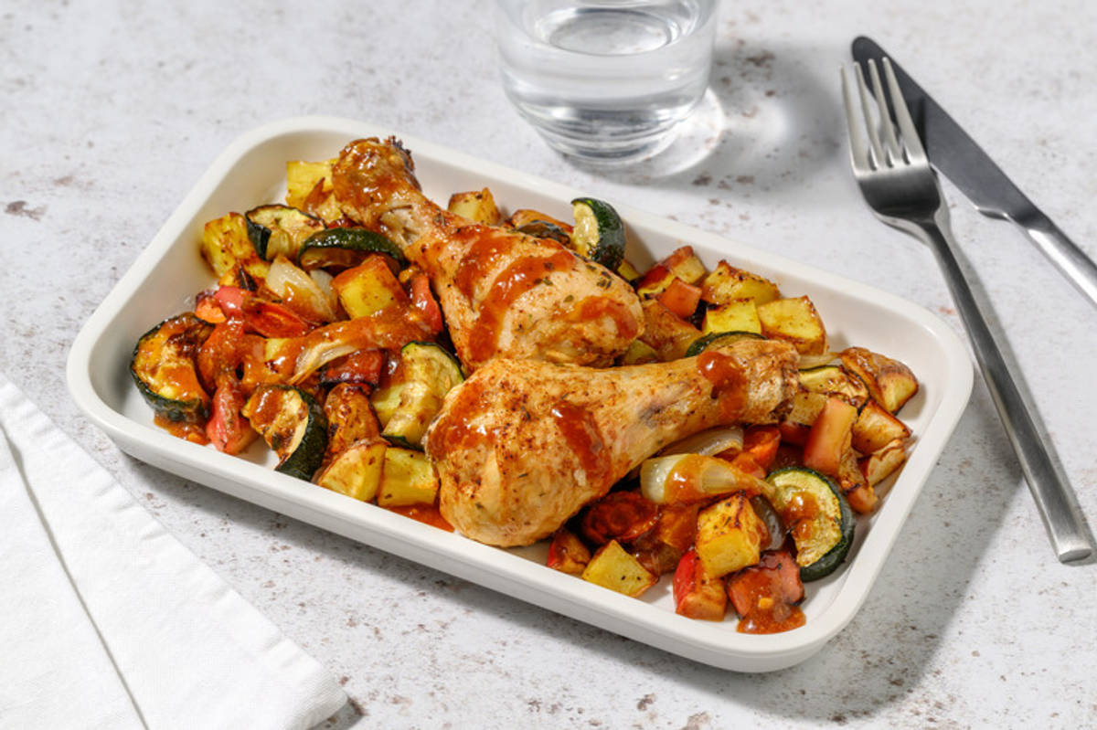 ¡Todo al horno! Extra de jamoncitos de pollo a la naranja