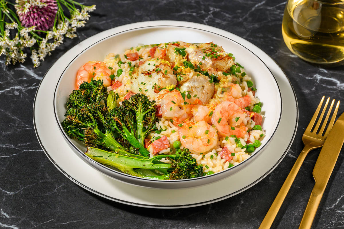 Monkfish, Prawn and Chorizo Paella