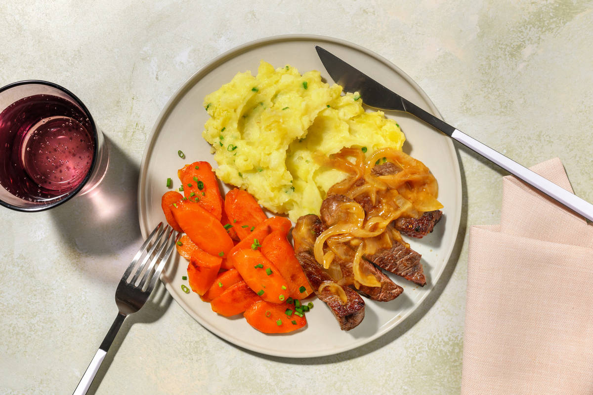 Rinderhüftsteak vom Weiderind mit Kartoffelstampf