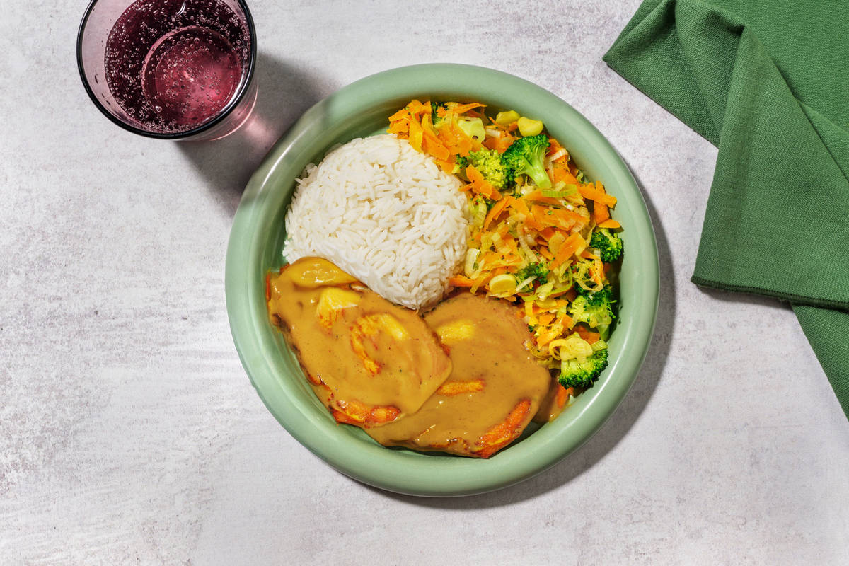 Extra de lomo de cerdo exprés con salsa de curry massaman