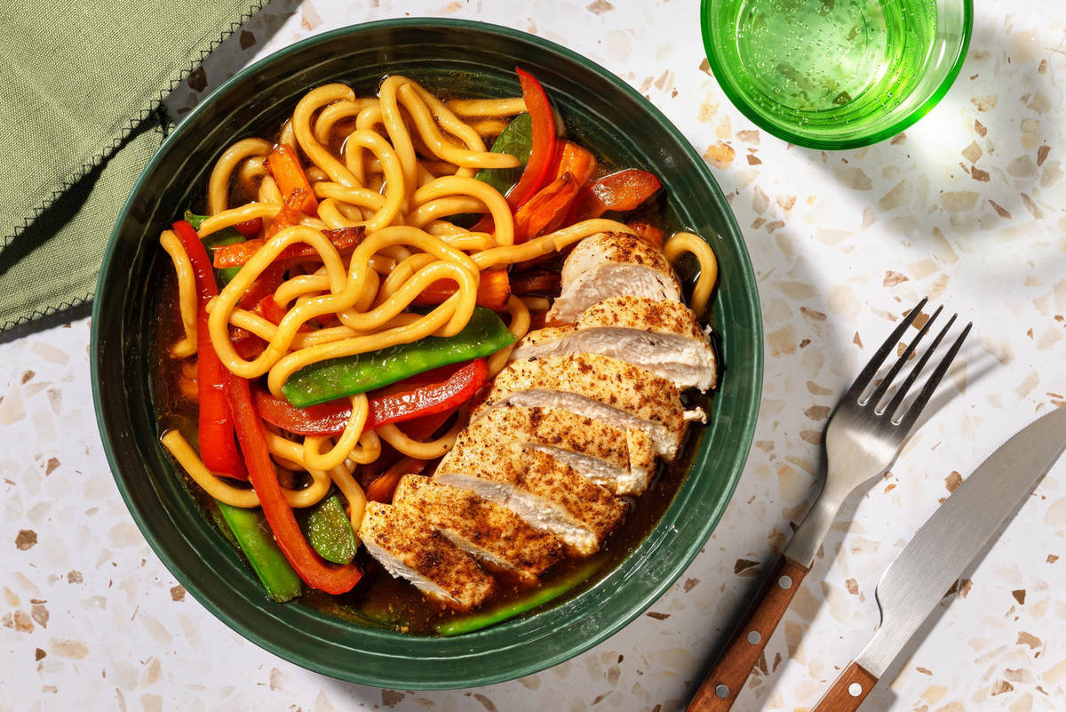 Teriyaki Chicken Udon Traybake