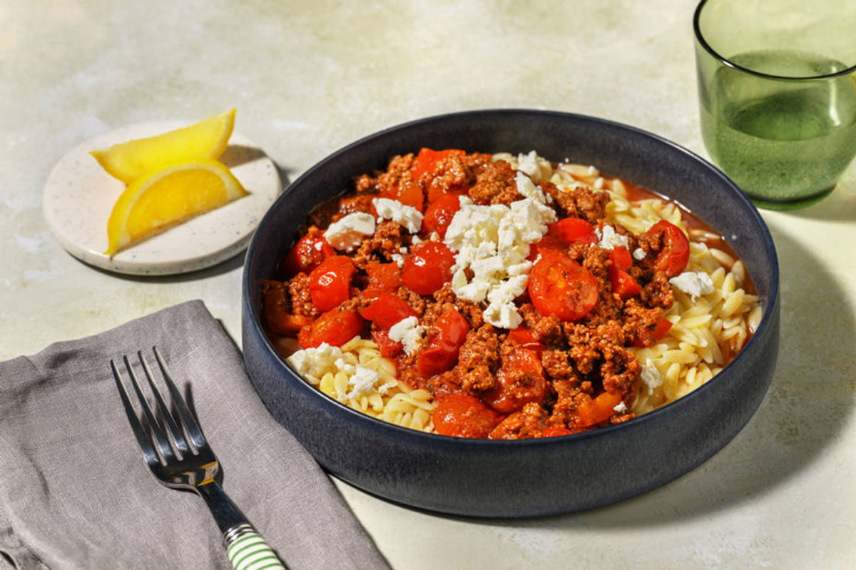 Lemony Turkey and Orzo Bowls
