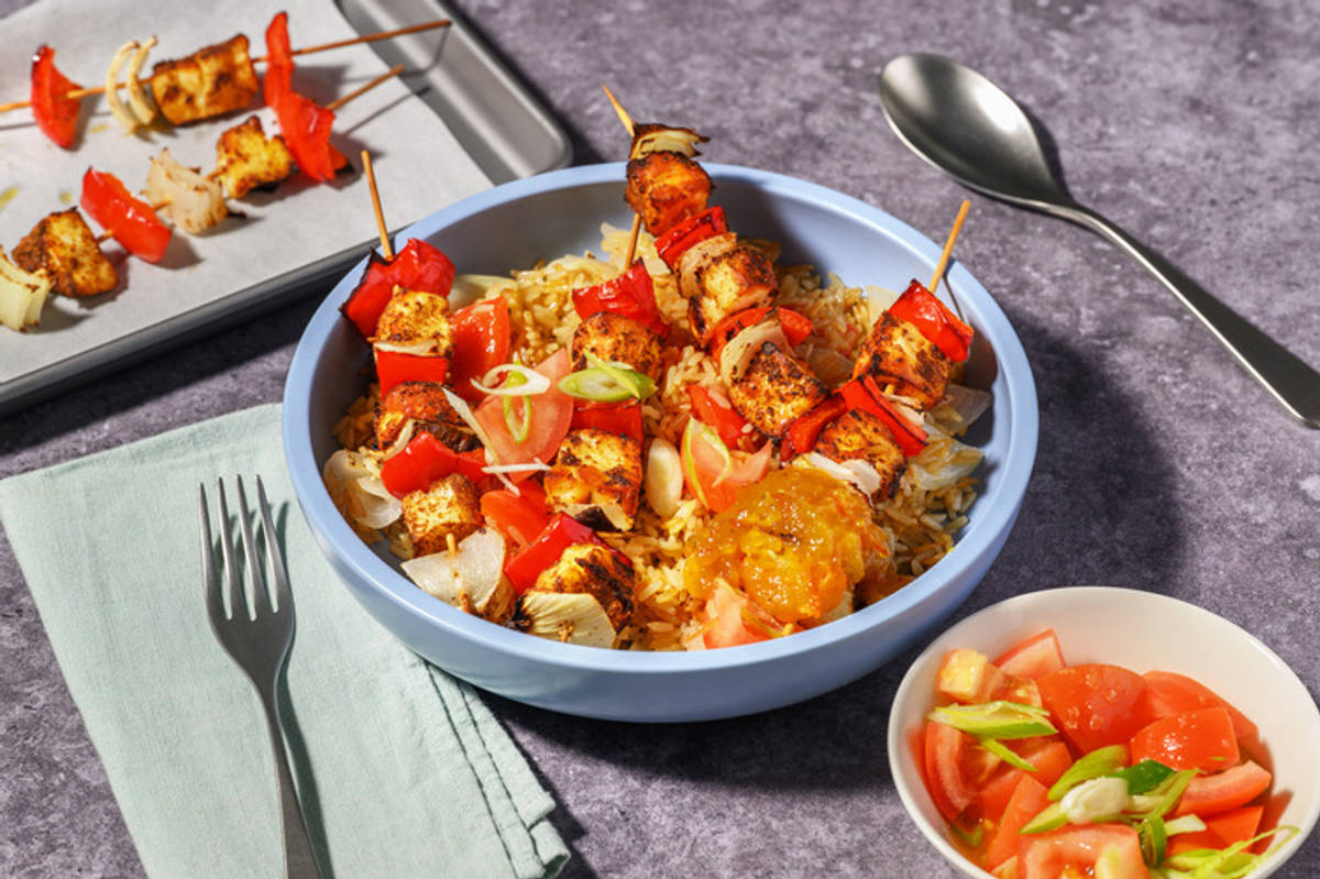 Tandoori Spiced Tofu Skewers