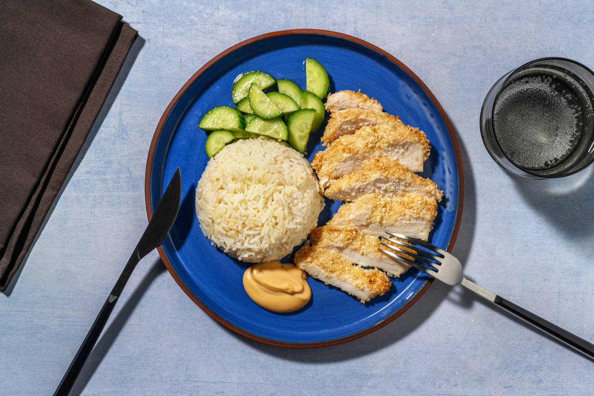 Poulet sauté au sésame & sauce mayo-soja