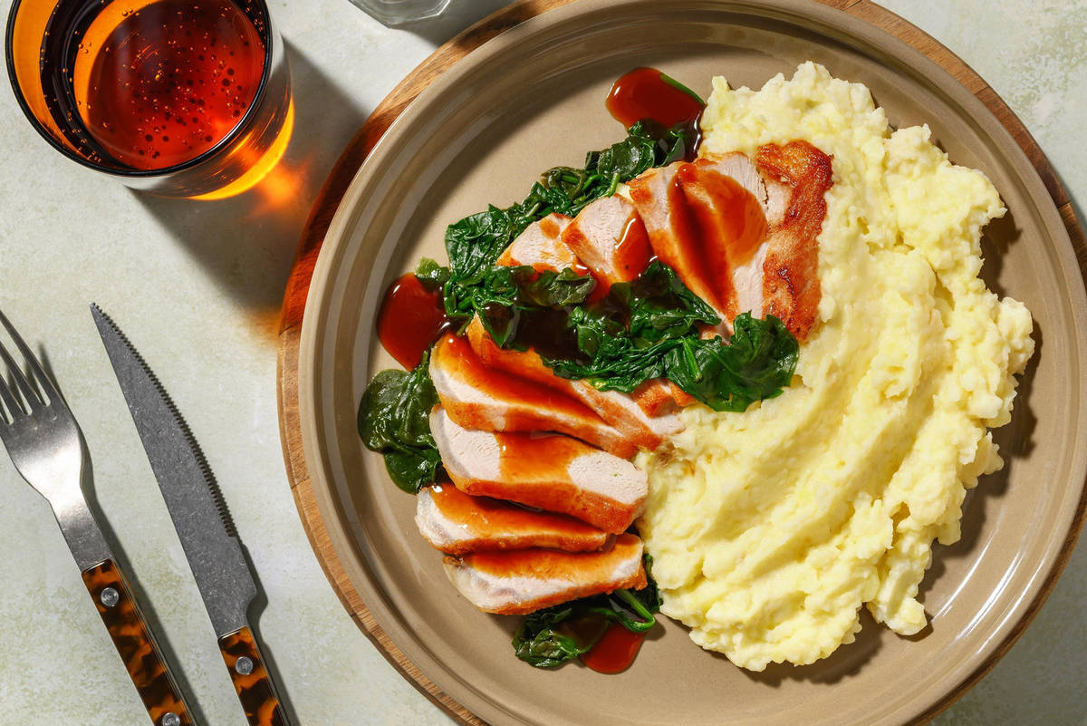 Bio-Schweinefilet mit Kohlrabistampf