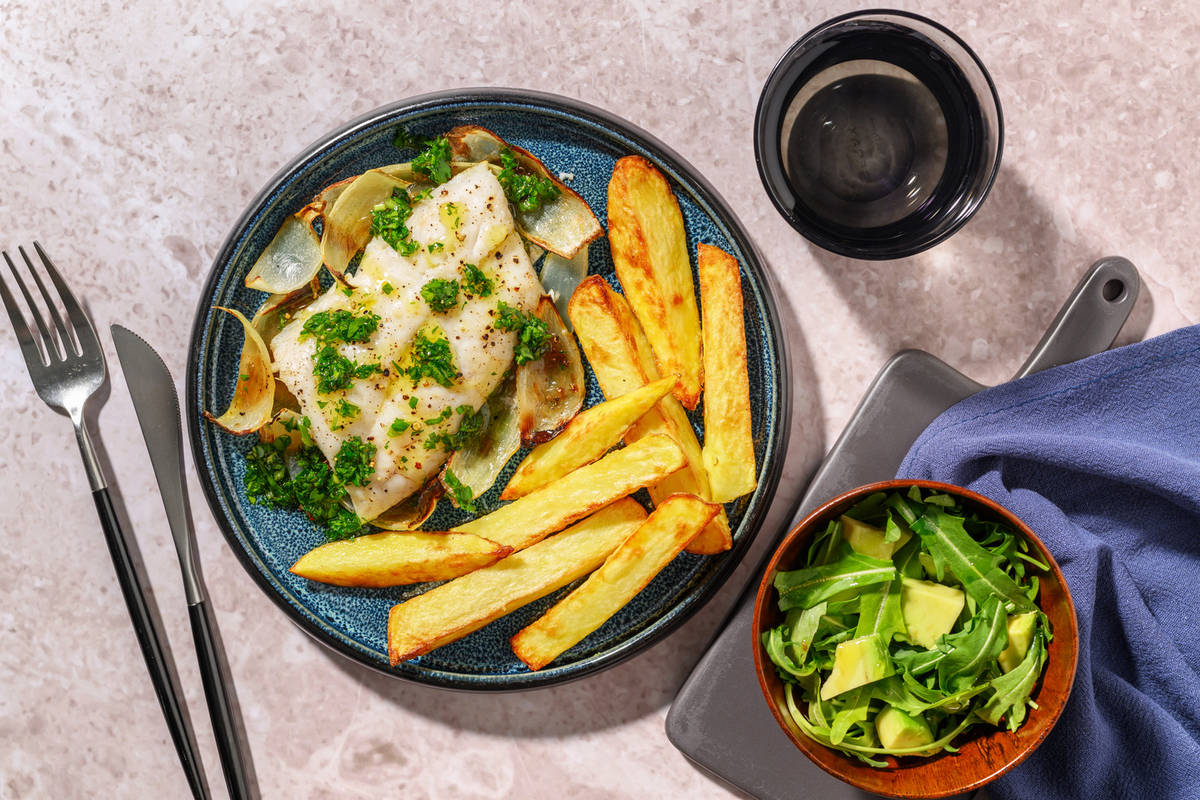 Hake in Chimichurri Sauce