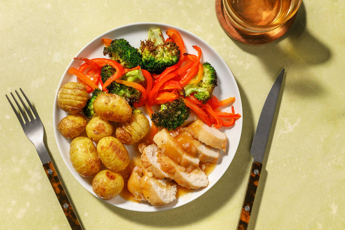 Sticky Apricot Jam Glazed Chicken