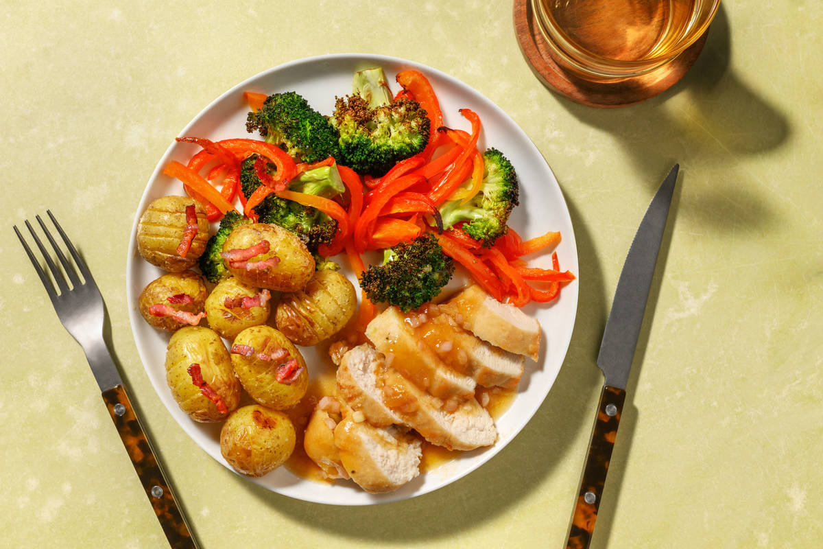 Sticky Apricot Jam Glazed Chicken