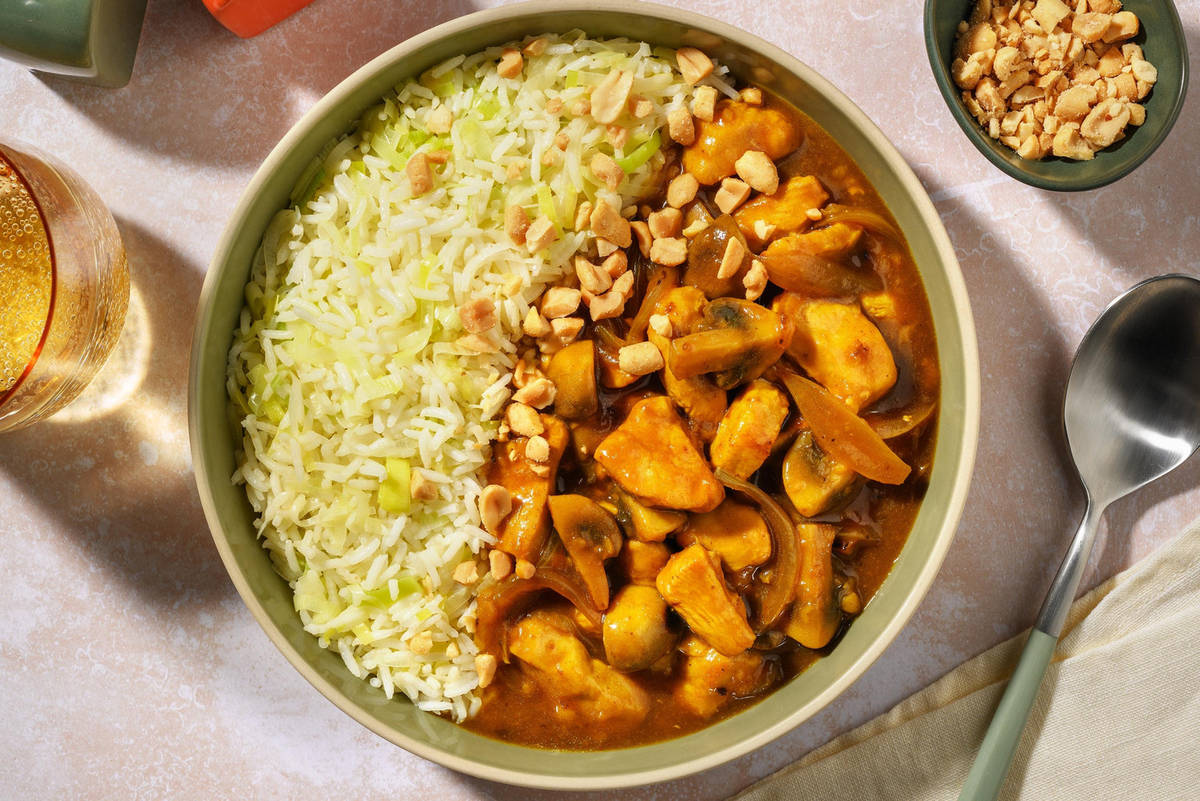 Cashew-Curry-Hähnchen Pfanne