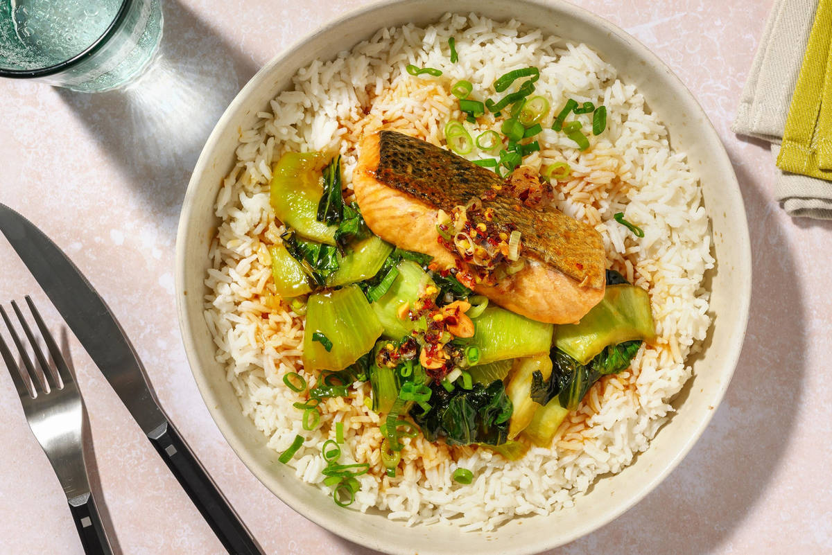Lachsfilet in süß-scharfer Ingwer-Soße