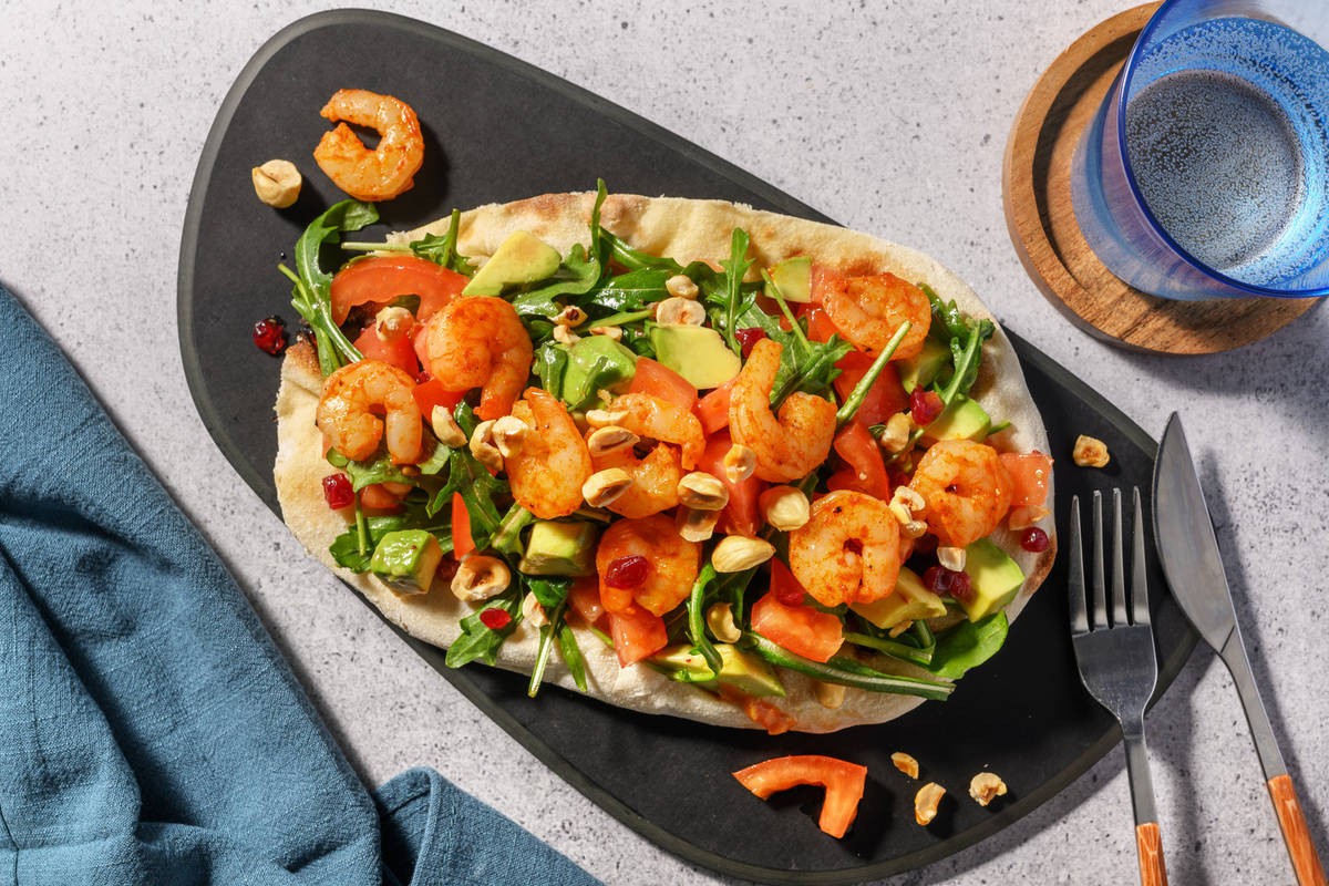 Paprika Prawn Loaded Naan 