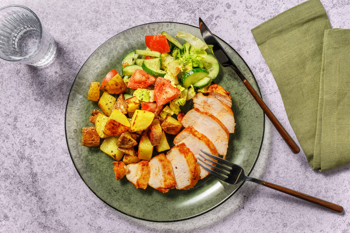 Harissa Roast Turkey and Potatoes