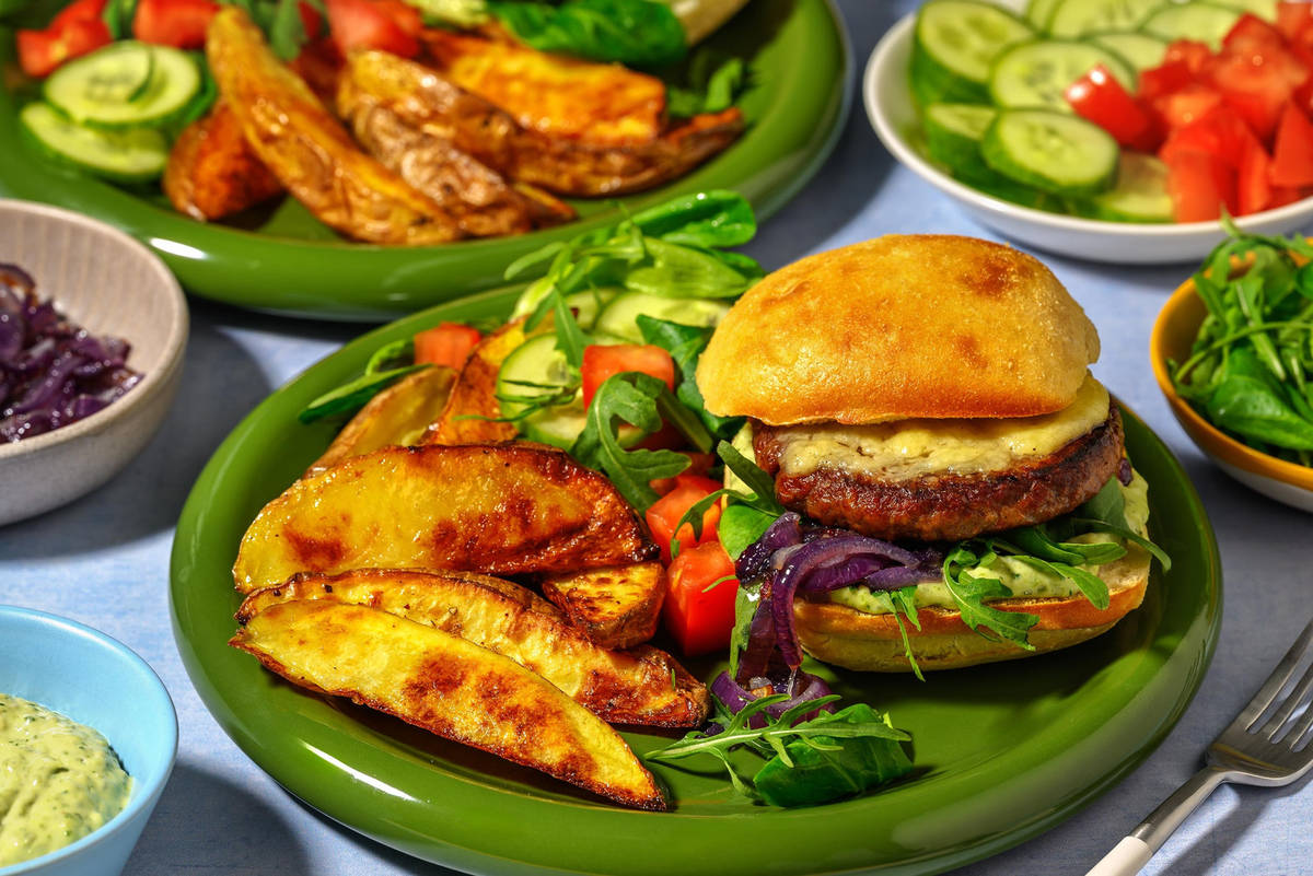 Soirée burger en famille : Cheeseburger végé à l'italienne
