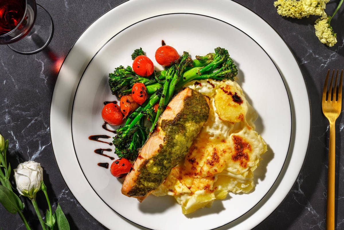 Easy Parmesan Crusted Pesto Salmon