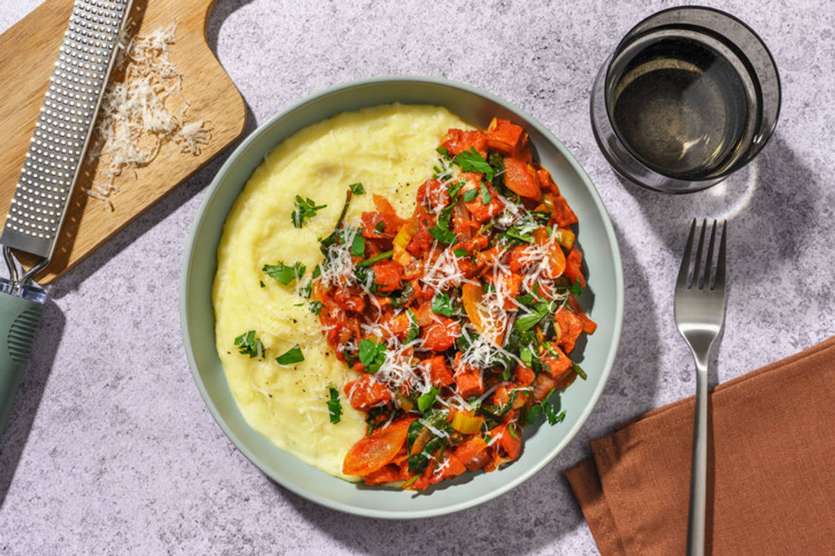 Chicken, Chorizo, Tomato and Leek Winter Warmer Bowl