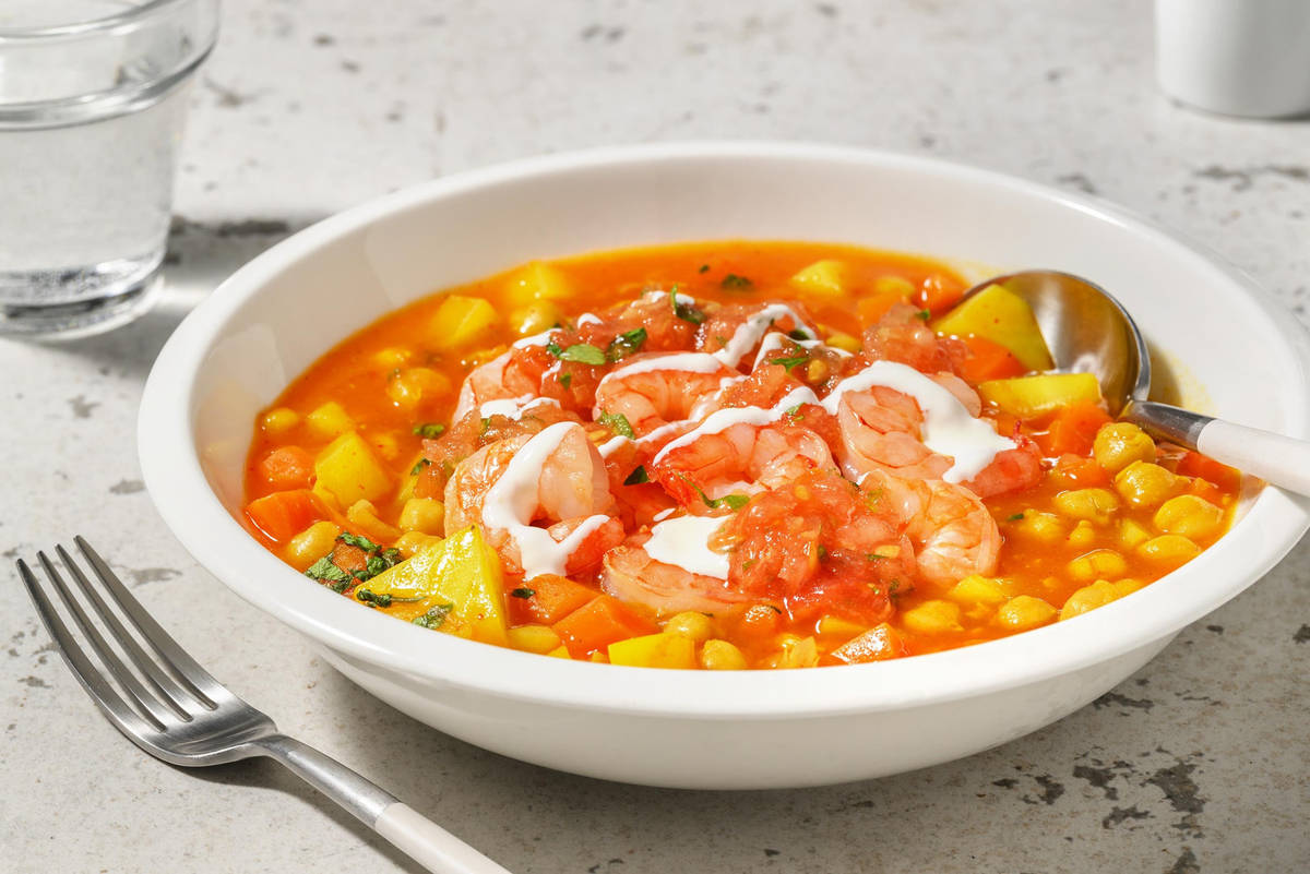 Indischer Shrimpeintopf