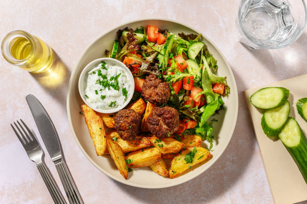 Souflaki Bio-Rinderhackbällchen Bowl