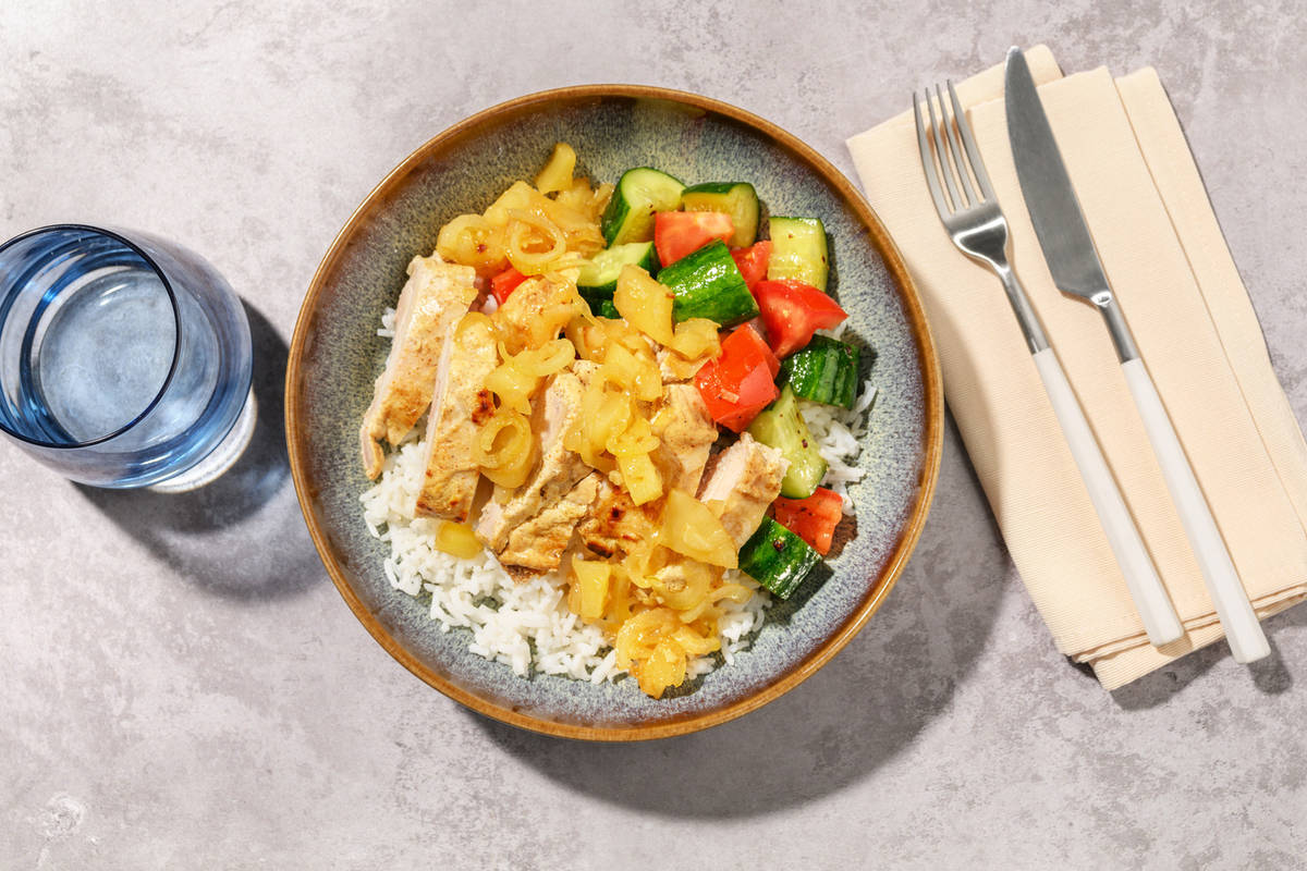 Caribbean Chicken, Prawns & DIY Pineapple Chutney