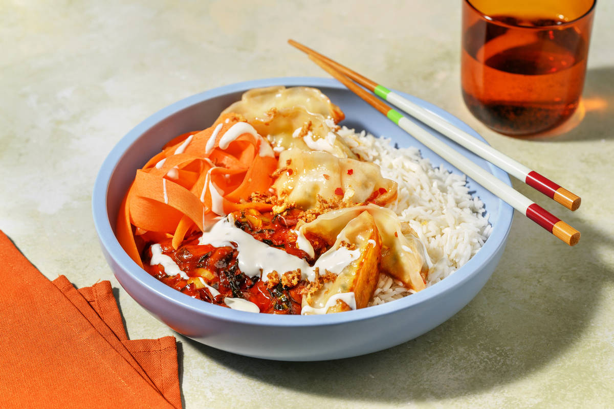 Sweet Chilli Glazed Gyoza Bibimbap