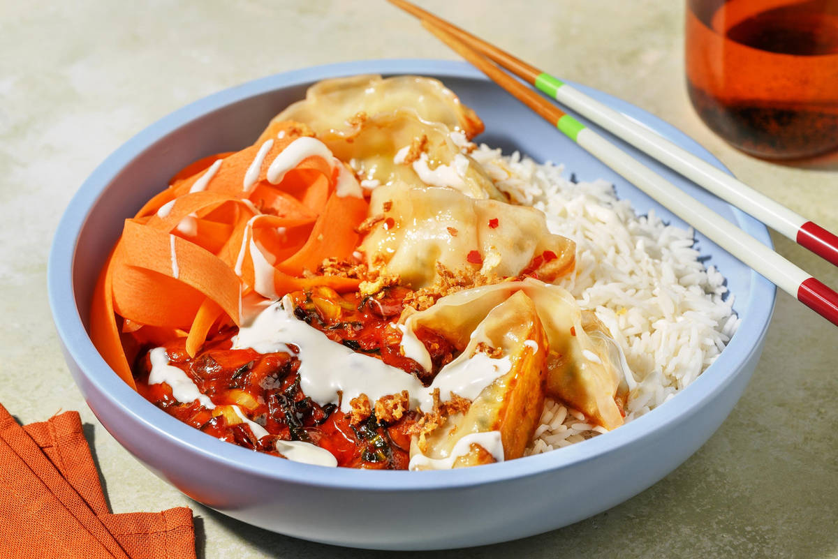 Sweet Chilli Glazed Gyoza Bibimbap