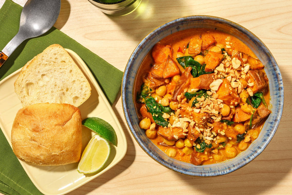 Ivory Coast Inspired Chicken, Peanut and Sweet Potato Stew