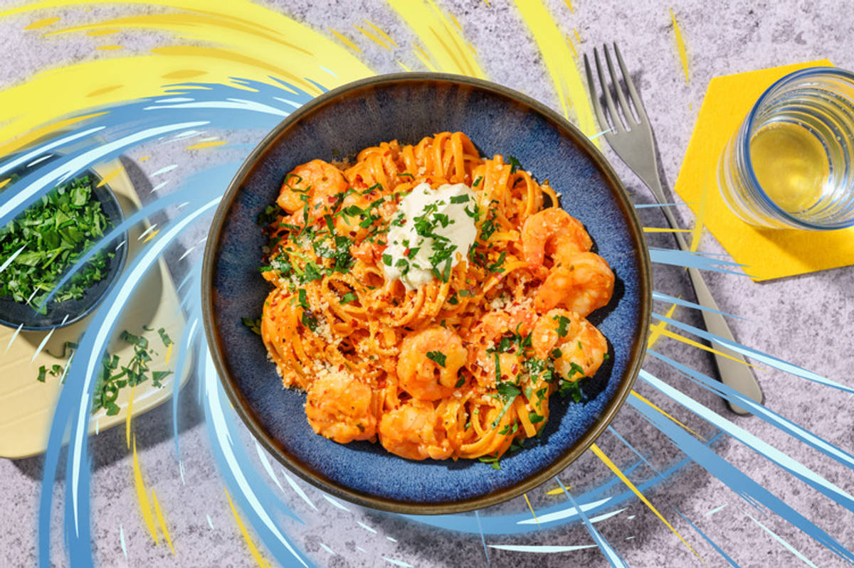 Snowcapped Double Prawn Linguine Inspired by Snover