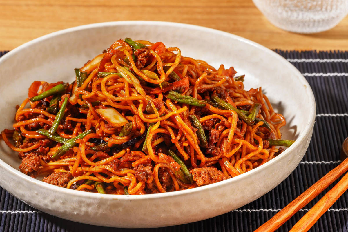 Easy Peasy Gochujang Pork and Vegetable Gyoza Noodles
