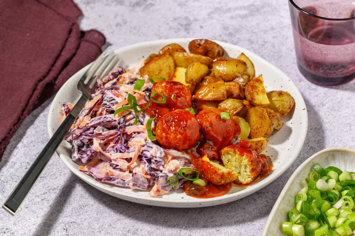Falafel and Ruby Slaw with Irish Chicken