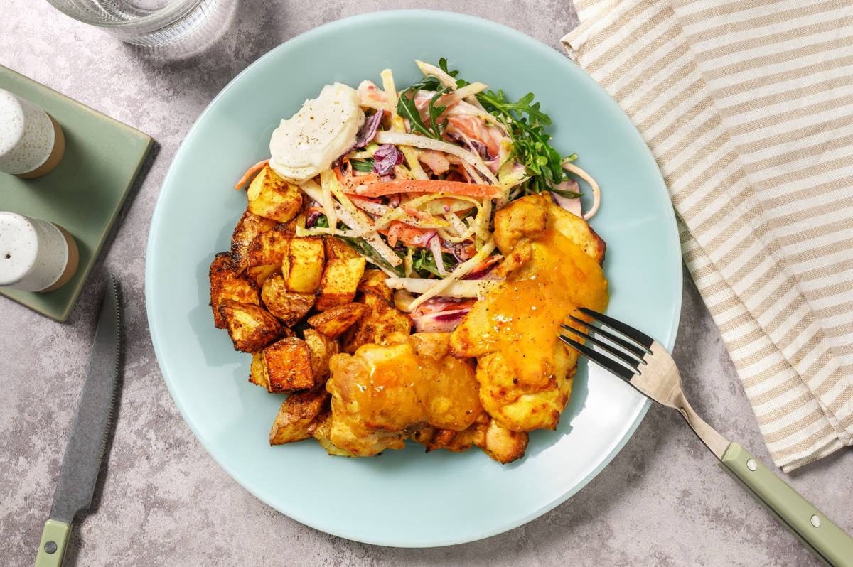 Put Your Feet Up Chicken Korma Traybake