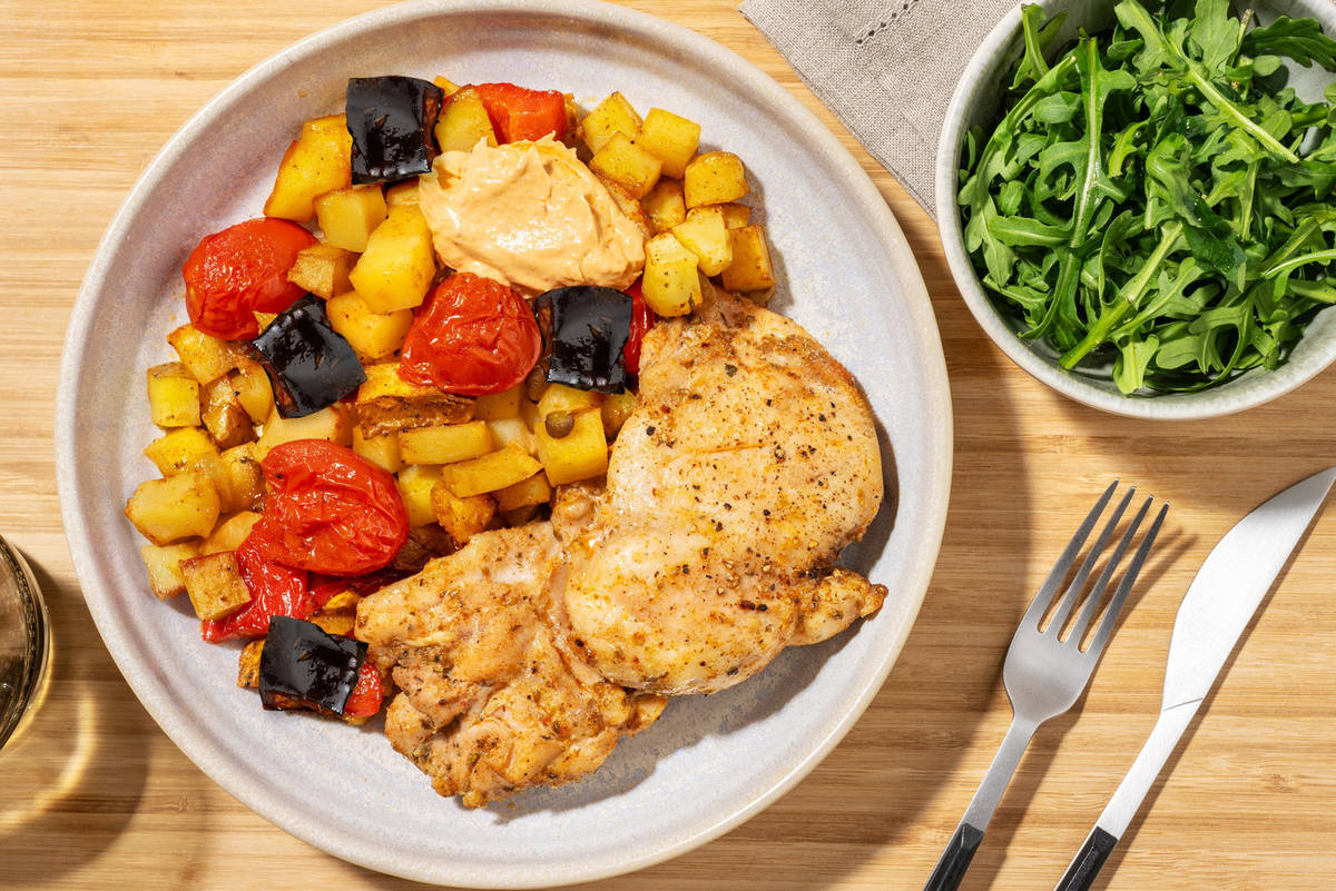 Easy Spanish Style Chicken Breast Traybake