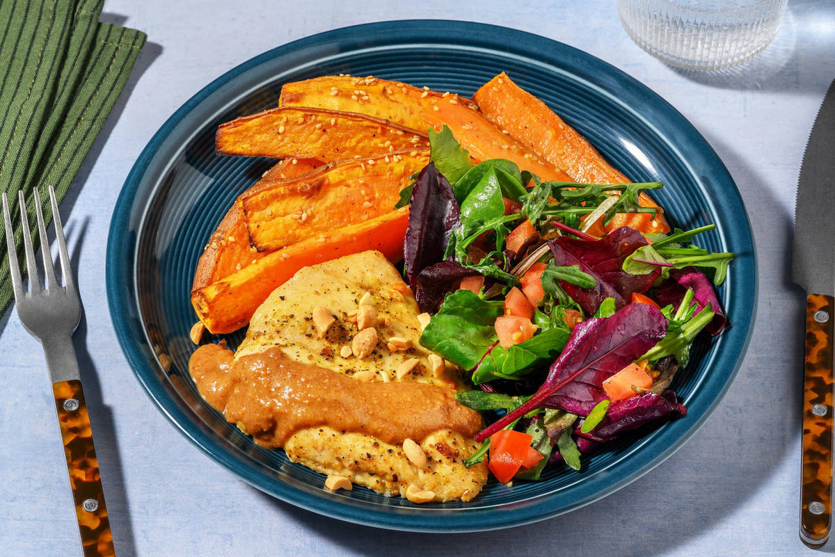 Indonesian Style Chicken Satay Traybake