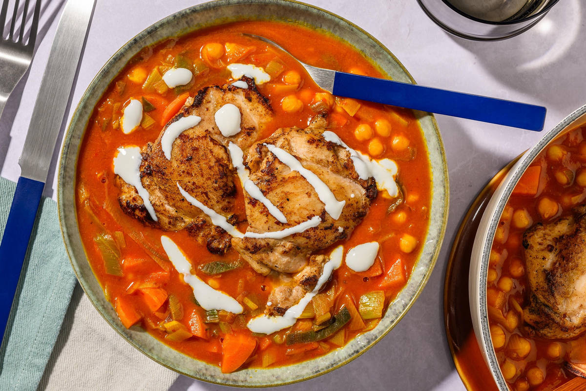 Moroccan Harira Inspired Chicken Breast Soup