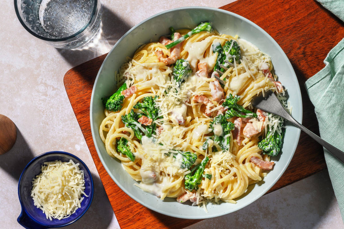 Pasta nach Carbonara Art