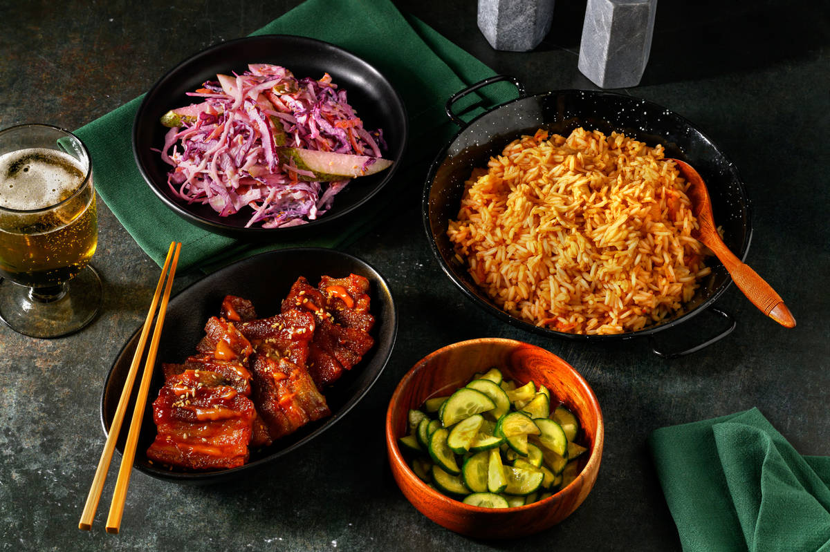 Korean Inspired Gochujang Pork Belly and Sesame Pear Slaw