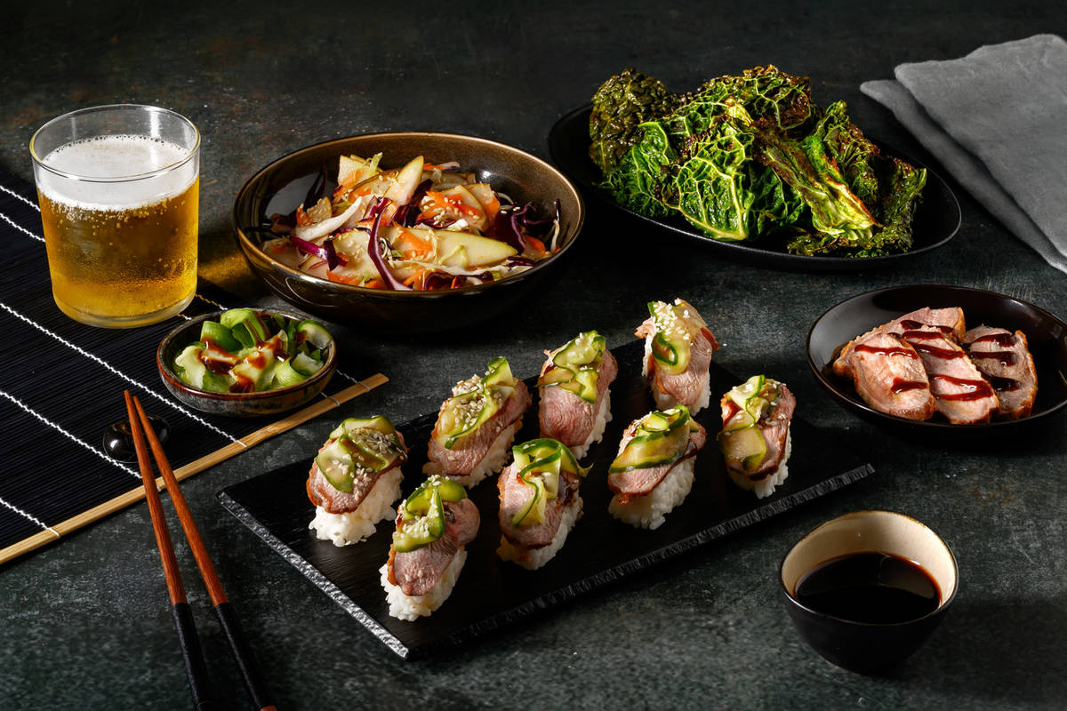 Hoisin Duck Breast Homemade Nigiri Sushi