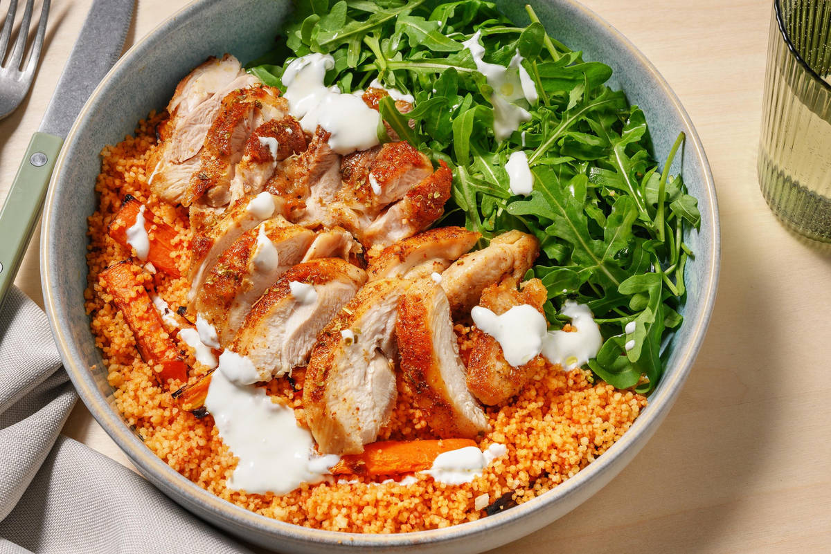 Herby Chicken Breast and Chermoula Couscous